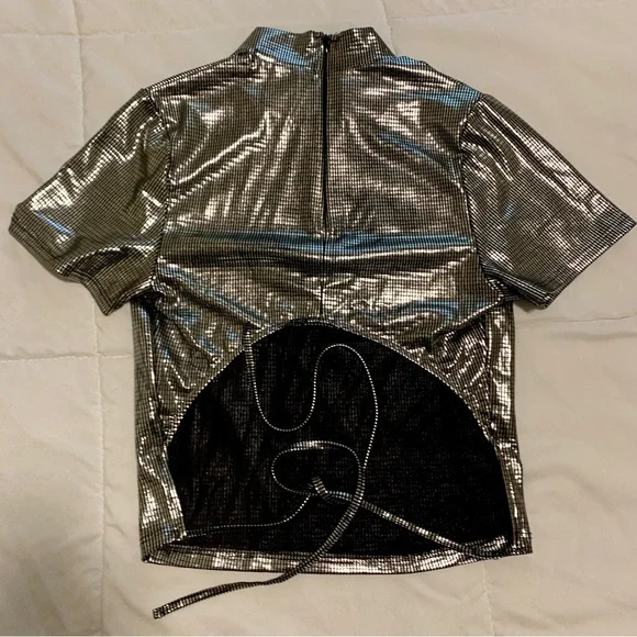 Silver Backless Top - Picture 2 of 3